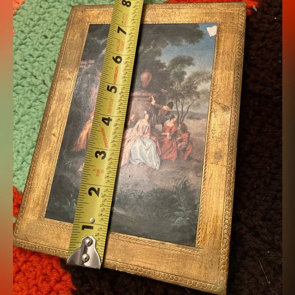 Vintage Italian Florentine Group of Women Wall Decor Plaque - Picture 10 of 12